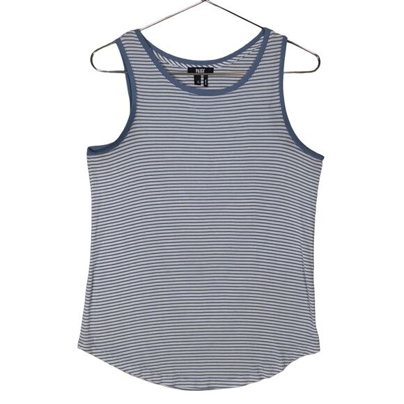 Paige Light Blue Striped Ribbed Tank Top Size XS - Picture 1 of 7
